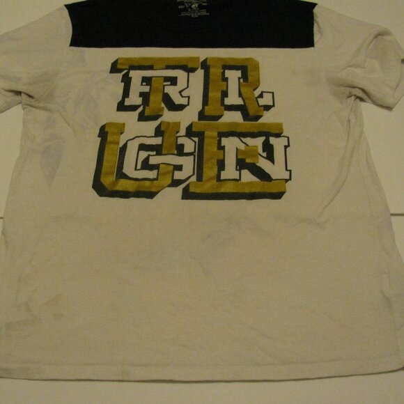 True Religion Mens XL Graphic Tee Crewneck SS T-Shirt Buddha Distressed Beat up - Picture 2 of 8